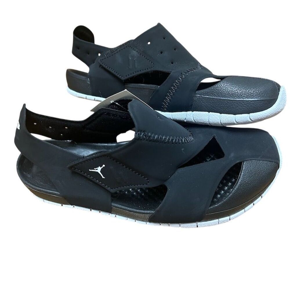 Jordan Flare PS Boys' Sandals Black/White Size 2Y Casual Shoes